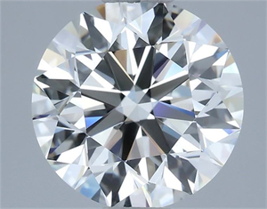 Picture of Natural Diamond 1.70 Carats, Round with Excellent Cut, H Color, VVS2 Clarity and Certified by IGI