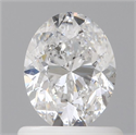 Natural Diamond 1.00 Carats, Oval with  Cut, D Color, SI1 Clarity and Certified by GIA