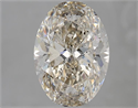 Natural Diamond 2.52 Carats, Oval with  Cut, L Color, I1 Clarity and Certified by GIA