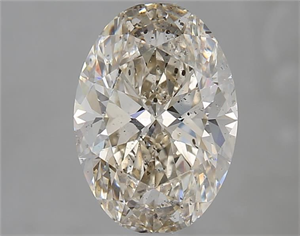 Picture of Natural Diamond 2.52 Carats, Oval with  Cut, L Color, I1 Clarity and Certified by GIA