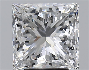 Picture of Natural Diamond 4.01 Carats, Princess with  Cut, E Color, VS2 Clarity and Certified by GIA