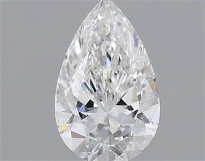 Picture of Natural Diamond 0.50 Carats, Pear with  Cut, E Color, SI2 Clarity and Certified by IGI