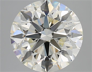 Picture of Natural Diamond 3.27 Carats, Round with Excellent Cut, K Color, VS2 Clarity and Certified by GIA