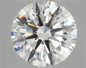 Picture of Natural Diamond 3.53 Carats, Round with Excellent Cut, F Color, VVS2 Clarity and Certified by GIA