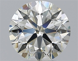 Picture of Natural Diamond 2.81 Carats, Round with Excellent Cut, K Color, VS2 Clarity and Certified by GIA