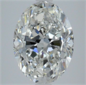 Natural Diamond 2.30 Carats, Oval with  Cut, G Color, SI1 Clarity and Certified by GIA