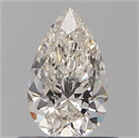 Natural Diamond 0.51 Carats, Pear with  Cut, J Color, VS2 Clarity and Certified by GIA