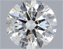Natural Diamond 0.53 Carats, Round with Excellent Cut, H Color, I1 Clarity and Certified by IGI