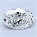 Natural Diamond 2.40 Carats, Oval with  Cut, G Color, VS2 Clarity and Certified by GIA