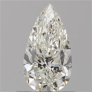 Foto Diamante Natural 0.53 quilates, De pera , Color H, claridad VVS2 y certificado GIA de