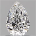 Natural Diamond 0.71 Carats, Pear with  Cut, D Color, VS1 Clarity and Certified by GIA