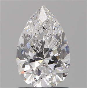 Picture of Natural Diamond 1.00 Carats, Pear with  Cut, D Color, SI2 Clarity and Certified by GIA