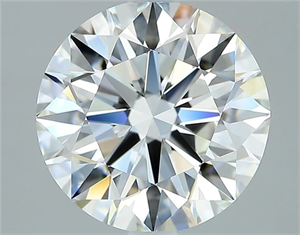 Picture of Natural Diamond 2.12 Carats, Round with Excellent Cut, H Color, VVS1 Clarity and Certified by GIA