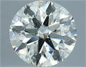 Natural Diamond 4.05 Carats, Round with Excellent Cut, K Color, SI2 Clarity and Certified by IGI