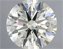 Natural Diamond 0.50 Carats, Round with Excellent Cut, J Color, VVS2 Clarity and Certified by IGI