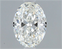 Natural Diamond 0.60 Carats, Oval with  Cut, H Color, VVS1 Clarity and Certified by GIA