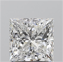 Natural Diamond 2.01 Carats, Princess with  Cut, F Color, SI1 Clarity and Certified by GIA