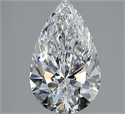 Diamante Natural 1.71 quilates, De pera , Color D, claridad FL y certificado GIA