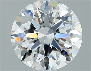 Picture of Natural Diamond 1.76 Carats, Round with Excellent Cut, F Color, VVS2 Clarity and Certified by GIA