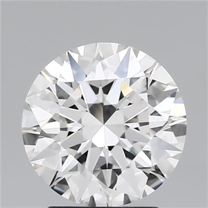 Picture of Natural Diamond 2.07 Carats, Round with Excellent Cut, F Color, IF Clarity and Certified by GIA