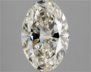 Picture of Natural Diamond 3.09 Carats, Oval with  Cut, K Color, SI1 Clarity and Certified by GIA