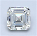Natural Diamond 2.86 Carats, Asscher with  Cut, I Color, VVS2 Clarity and Certified by GIA