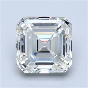 Picture of Natural Diamond 2.86 Carats, Asscher with  Cut, I Color, VVS2 Clarity and Certified by GIA