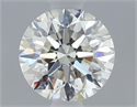 Natural Diamond 0.50 Carats, Round with Excellent Cut, J Color, SI1 Clarity and Certified by GIA