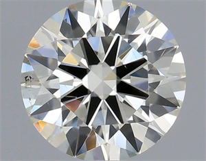 Picture of Natural Diamond 0.52 Carats, Round with Excellent Cut, J Color, SI1 Clarity and Certified by IGI