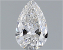 Natural Diamond 0.56 Carats, Pear with  Cut, E Color, VVS2 Clarity and Certified by IGI