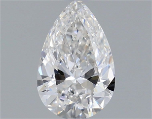 Picture of Natural Diamond 0.56 Carats, Pear with  Cut, E Color, VVS2 Clarity and Certified by IGI