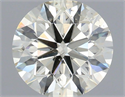 Natural Diamond 0.90 Carats, Round with Excellent Cut, K Color, SI1 Clarity and Certified by IGI