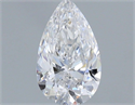Natural Diamond 0.43 Carats, Pear with  Cut, D Color, VS2 Clarity and Certified by IGI
