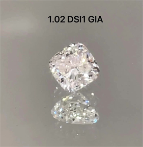 Picture of Natural Diamond 1.02 Carats, Cushion with  Cut, D Color, SI1 Clarity and Certified by GIA