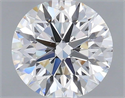 Del inventario de diamantes de laboratorio, 1.37 quilates, Redondo , Color F, claridad VS2 y certificado IGI