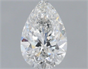 Diamante Natural 0.74 quilates, De pera , Color F, claridad SI2 y certificado GIA