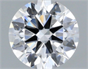 Lab Grown Diamond 1.54 Carats, Round with Ideal Cut, D Color, VS1 Clarity and Certified by IGI