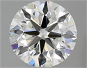 Natural Diamond 2.50 Carats, Round with Excellent Cut, H Color, VVS2 Clarity and Certified by IGI