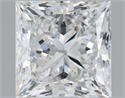 Natural Diamond 2.00 Carats, Princess with  Cut, H Color, VVS1 Clarity and Certified by GIA