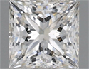 Natural Diamond 1.11 Carats, Princess with  Cut, K Color, VS1 Clarity and Certified by GIA