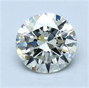 Natural Diamond 1.50 Carats, Round with Excellent Cut, L Color, VVS1 Clarity and Certified by HRD