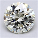Natural Diamond 2.40 Carats, Round with Excellent Cut, M Color, VVS1 Clarity and Certified by HRD