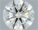 Natural Diamond 0.54 Carats, Round with Excellent Cut, J Color, VVS2 Clarity and Certified by IGI