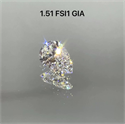 Natural Diamond 1.51 Carats, Pear with  Cut, F Color, SI1 Clarity and Certified by GIA