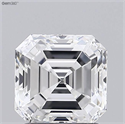 Natural Diamond 1.41 Carats, Asscher with  Cut, G Color, VVS1 Clarity and Certified by GIA