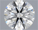 Natural Diamond 0.43 Carats, Round with Excellent Cut, H Color, VS2 Clarity and Certified by IGI