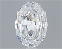 Natural Diamond 0.74 Carats, Oval with  Cut, D Color, VVS1 Clarity and Certified by GIA