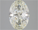 Natural Diamond 3.01 Carats, Oval with  Cut, K Color, VS2 Clarity and Certified by GIA