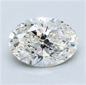 Natural Diamond 3.01 Carats, Oval with  Cut, I Color, SI1 Clarity and Certified by GIA