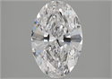 Natural Diamond 1.70 Carats, Oval with  Cut, D Color, VVS2 Clarity and Certified by GIA
